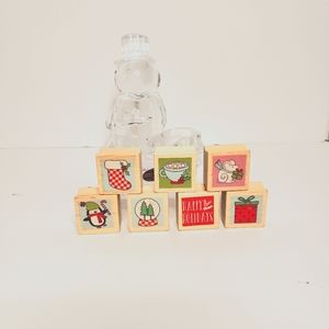 Vtg Christmas Ink Stamps